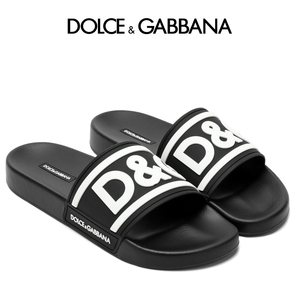 送料無料 2 DOLCE&GABBANA ドルチェ＆ガッバーナ CS2072 AQ858 ブラック サンダル size 43