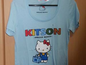 ★ハローキティ×kitson★コラボ Tシャツ★青★S★キットソン★