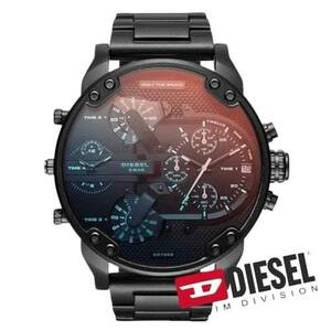 【新品 未使用】DIESEL ディーゼル MR. DADDY ミスターダディ 時計 メンズ DZ7395 ステンレス SS レッド クロノグラフ GMT