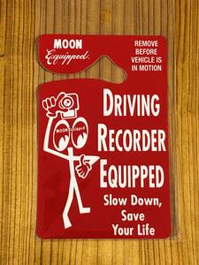 mooneyes ドライビングレコーダー Driving Recorder パーキング パーミット ムーンアイズ　moon eyes ドライブサイン レッド 赤 ドラレコ