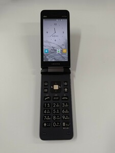 T010【中古】京セラ 携帯電話 GRATINA au KYF39 ブラック 　(カメラあり)　本体のみ