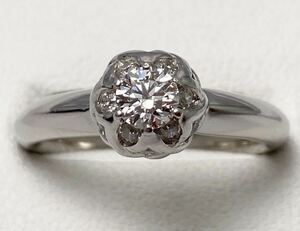 ◆LAZALE DIAMOND◆ ラザール ダイヤモンド 0.23ct/0.37ct G VS-2 GOOD Pt950 フラワーバスケット 高級リング Diamond Ring◆