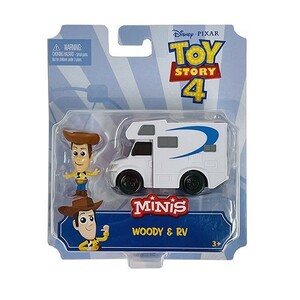 トイストーリー4 おもちゃ ミニカー フィギュア セット（ウッディー RV）15385b TOYSTORY MINIS MATTEL 車 マテル Woody グッズ