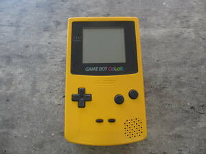 ニンテンドー GAME BOY COLOR/ゲームボーイ カラー/CGB-001/黄色 イエロー系/通電確認済み 動作未確認 ジャンク