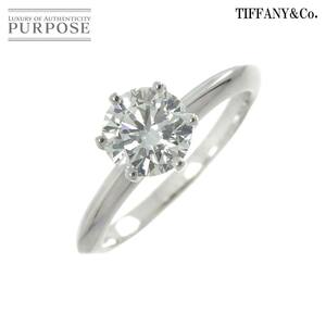 ティファニー TIFFANY&Co. ソリティア ダイヤ 1.07ct H/VS1/3EX 10号 リング Pt プラチナ 指輪 Diamond Ring 【鑑定書付き】 90229907