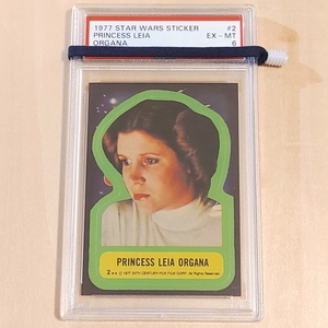 PSA 6　レイア姫　英語版　Princess Leia　#2　1977　ステッカー