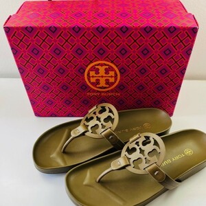 トリーバーチ サンダル ミラークラウド 24.5㎝ レディース 日本未入荷色 TORY BURCH 稀少価値 新品未使用 正規品