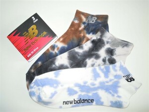 送料最安♪人気ラスト1点〓new balance〓newショートソックス3足組〓25-27cm〓新品タグ付