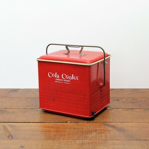 ＃9768　1950年代　アメリカ　ヴィンテージ　cola cooler　コーラクーラー　クーラーボックス　アイスボックス　赤　キャンプ　アウトドア