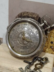 １８世紀初期　イギリス　リピーター　美しい彫金　圧倒的存在感　ベル打　1/4　Early　Repeater　Watch　シャンブレイブ　時打ち　逸品