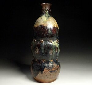 緑屋c■ 中国古玩　海鼠釉　花瓶　唐物 時代物　i9/3-6723/11-4#80