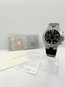 【ブルガリ1円〜】BVLGARI SCB38S ディアゴノ スクーバ クロノグラフ 自動巻き メンズ 腕時計 稼動品 86T46C