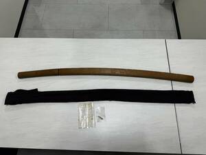 【IK-26987】1円～日本刀 長さ75.8cm 反り1.7cm 銘文相模国住弘邦造 為菊池傅氏作之昭和辛酉 斗二月日 桜模様 鞘木 登録証有り