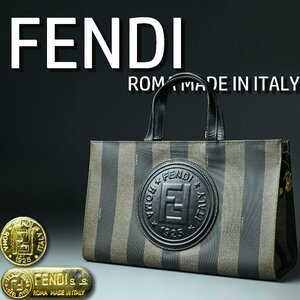 【昊】FENDI フェンディ ペカン ショルダー ハンドバッグ 希少 ヴィンテージ FFロゴ ミニバッグ イタリア ローマ[0312M]