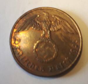 ドイツ 1940年 2 pfennig 銅貨 3