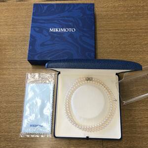 ☆MIKIMOTO ミキモト 真珠 パール ロング ネックレス 7.0㎜～7.5㎜ K18クラスプ 85cm !