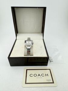 COACH コーチ クォーツ 0821 アナログ ホワイト シルバー メンズ 腕時計 箱付【k3410】