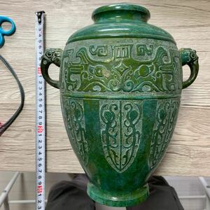 安くでスタート花器 花瓶 青銅 銅製 壺 真鍮