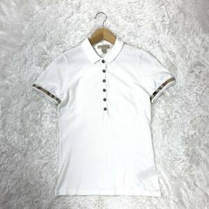 BURBERRY BRIT バーバリーブリット 半袖ポロシャツ ホワイト 白 刺繍 S YA6758