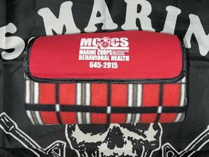 中古美品 USMC MCCS MARINE CORPS BEHAVIORAL HEALTH Fleece Blanket