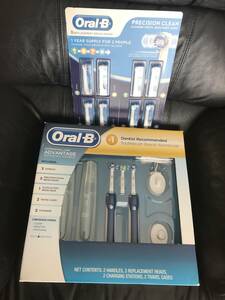 Oral-BオーラルB充電式電動歯ブラシ2つセットと詰め替え用歯ブラシヘッド付き新品未使用