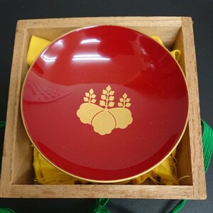 【木曽漆器】未使用 記念品 「五三の桐」共箱 杯 酒杯 盃 酒盃 お猪口