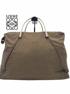 ●超美品●超高級●LOEWE●ロエベ●ブランド●ブラウン●ハンドバッグ●バッグ●ナイロン●メンズ●レディース●お洒落●GA084