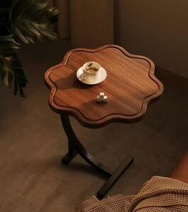 新入荷☆実用 オリジナル高級花びら雲形サイドテーブル別荘ナイトテーブルリビング北欧木製 コーヒーテーブル 贅沢