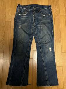 USA製 True Religion トゥルーレリジョン デニム ジーンズ フレアパンツ 33 サイズ 02801