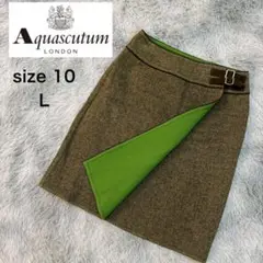 未使用◇Aquascutum アクアスキュータム 巻きスカート size10 L