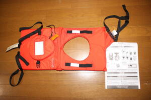 未使用モンベル(mont-bell) 浮き具 浮くっしょん　KIds125~155 サンセットオレンジ 1127578　子供用　安全安心ライフジャケット