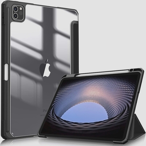 送料無料★Fintie iPad Pro 11 ケース 透明バックカバー ワイヤレス充電対応 (ブラック)