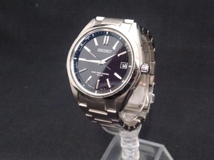 SEIKO 7B24-0BH0 BRIGHTZ 腕時計 セイコー ブライツ ソーラー シルバー 黒文字盤 チタン 本体のみ