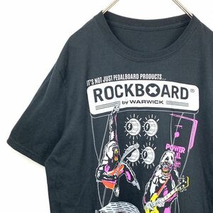 【レア】Warwick RockBoard ワーウィック Tシャツ ブラック ギター ベース ペダルボード 非売品 ロック