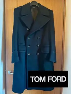 ⭐︎極美品 トムフォード TOM FORD カシミヤ ポロコート 50 ブラック