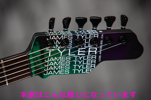 James Tyler　ロゴ　ヘッドストック用デカール　ホワイト