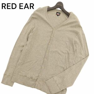 RED EAR レッドイヤー ポールスミス 通年 Vネック ストレッチ カーディガン 羽織り Sz.L　メンズ 日本製　C4T03575_4#F