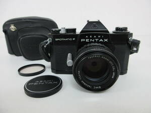 中古 カメラ ASAHI PENTAX ペンタックス SPOTMATIC F SPF ボディ / レンズ SMC TAKUMAR 1:1.4 50mm ※動作未確認 ／H
