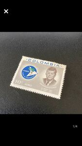 【COLOMBIA・J.Fケネディ・切手】10￠ 1963年　スタンプ　アメリカ　未使用　保管品【20/09 JUTSTAMP】