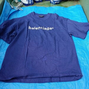 バレンシアガ 半袖Tシャツブルー