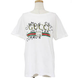 GUCCI グッチ Coco Capitan Tシャツ ロゴ ホワイト 白 XS コットン クルーネック 半袖 トップス カットソー イタリア製