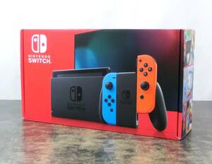 ☆未使用 Nintendo Switch ニンテンドースイッチ 本体 JOY-CON ネオンブルー/ネオンレッド 外箱付◆