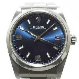 ROLEX(ロレックス) 腕時計 オイスターパーペチュアル 77080 ボーイズ SS/12コマ+余り1コマ(フルコマ) ブルー