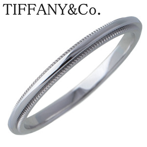 ティファニー ミルグレイン リング トゥギャザー 16.5号 幅2.0mm PT950 新品仕上げ済 TIFFANY【16938】