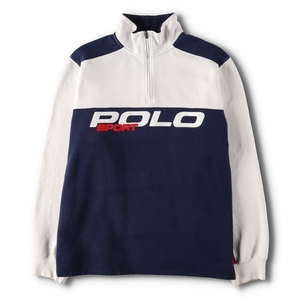 古着 90年代 ラルフローレン Ralph Lauren POLO SPORT ポロスポーツ ハーフジップスウェットシャツ トレーナー メンズL /evb004465