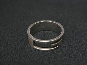 1円 GUCCI グッチ ブランデッドG SV925 リング 指輪 アクセサリー 表記サイズ23(約21号) メンズ シルバー系 AW7359