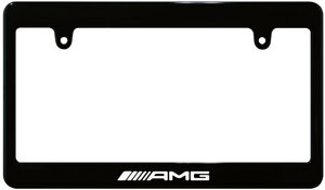 【新品・即決】ブラック ナンバーフレーム 汎用 AMG メルセデスベンツ MercedesBenz