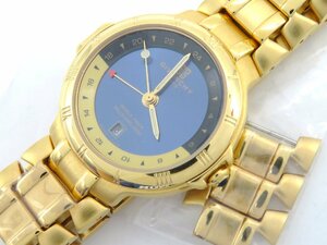 1円◆稼働◆ ジバンシー MILLESIME-2000 マッドブルー クオーツ ユニセックス 腕時計 コマ K74104