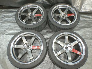 ★ GRB インプレッサ R205 レイズ ボルクレーシング TE37 SL ガンメタ ホイール 18×10.0J＋40 [11OD7]