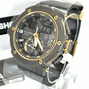 6149-60【 CASIO 】 カシオ G-SHOCK GST-B200X タフソーラー Bluetooth カーボンコアガード ブラック ゴールド メンズ 腕時計